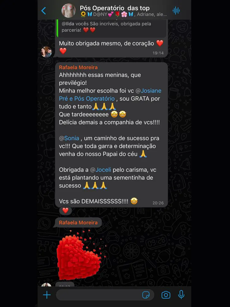 Depoimento de mentorada sobre a mentoria de pós-operatório 2